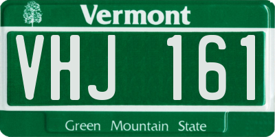 VT license plate VHJ161