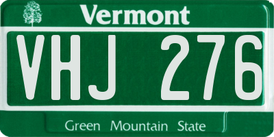 VT license plate VHJ276