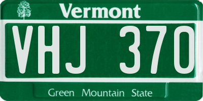 VT license plate VHJ370
