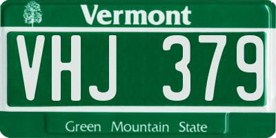 VT license plate VHJ379