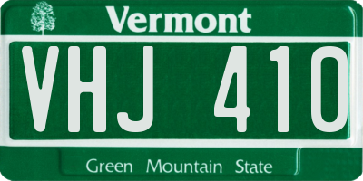 VT license plate VHJ410