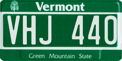 VT license plate VHJ440