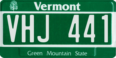 VT license plate VHJ441