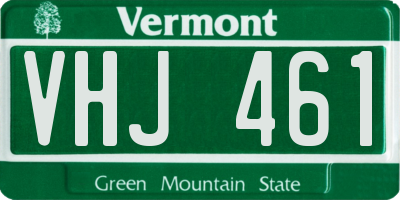 VT license plate VHJ461