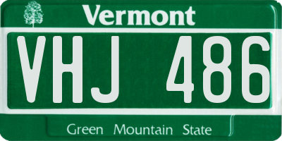 VT license plate VHJ486