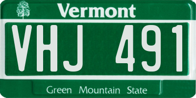 VT license plate VHJ491
