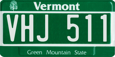 VT license plate VHJ511