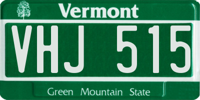 VT license plate VHJ515