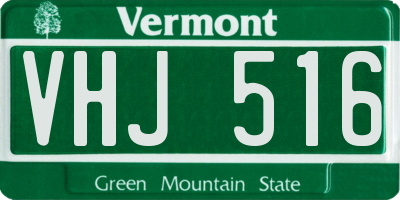 VT license plate VHJ516