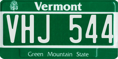 VT license plate VHJ544
