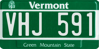 VT license plate VHJ591