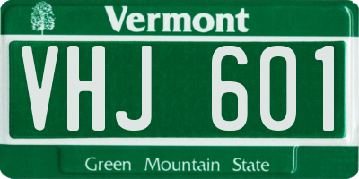 VT license plate VHJ601