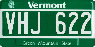 VT license plate VHJ622