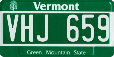 VT license plate VHJ659
