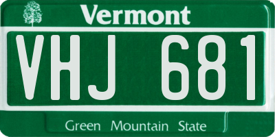 VT license plate VHJ681