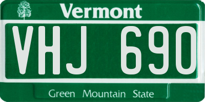 VT license plate VHJ690