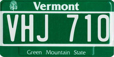 VT license plate VHJ710