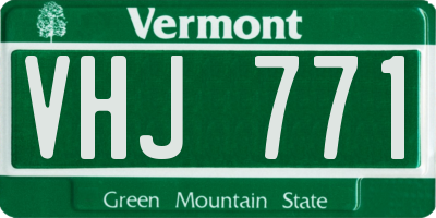 VT license plate VHJ771