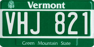 VT license plate VHJ821