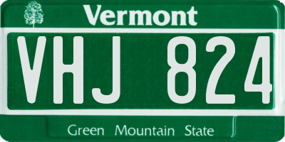 VT license plate VHJ824