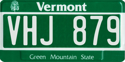 VT license plate VHJ879