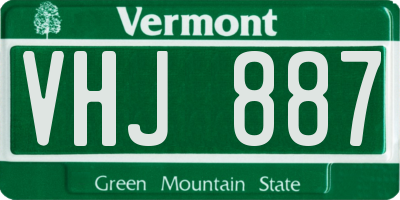 VT license plate VHJ887
