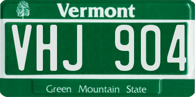 VT license plate VHJ904