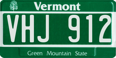 VT license plate VHJ912