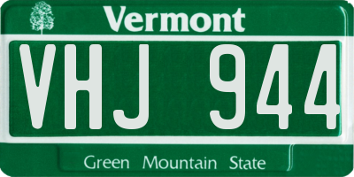 VT license plate VHJ944