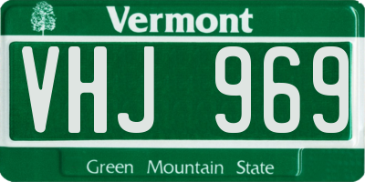 VT license plate VHJ969