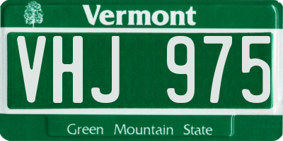 VT license plate VHJ975