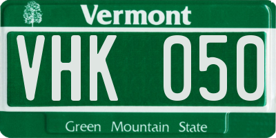 VT license plate VHK050