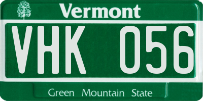 VT license plate VHK056