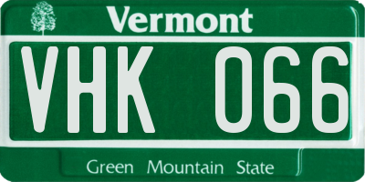VT license plate VHK066