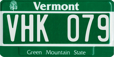 VT license plate VHK079