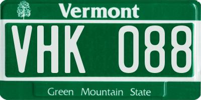 VT license plate VHK088