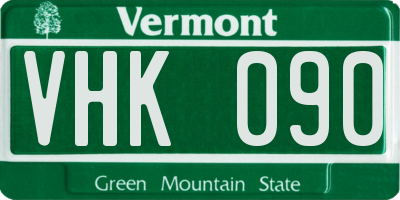 VT license plate VHK090