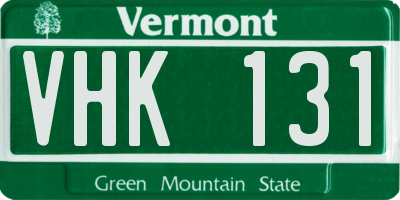 VT license plate VHK131