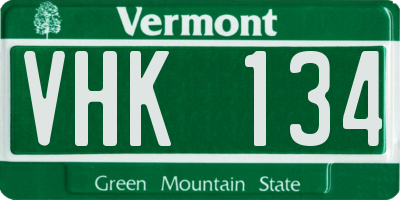 VT license plate VHK134