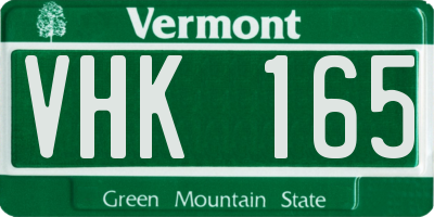VT license plate VHK165