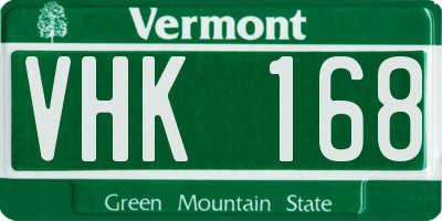 VT license plate VHK168