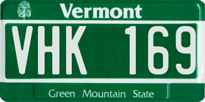 VT license plate VHK169