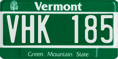 VT license plate VHK185