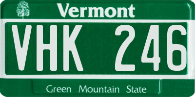 VT license plate VHK246