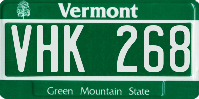 VT license plate VHK268