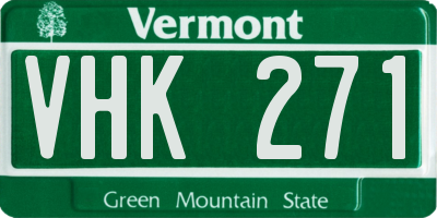 VT license plate VHK271