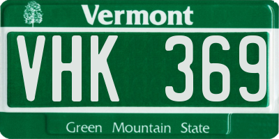 VT license plate VHK369