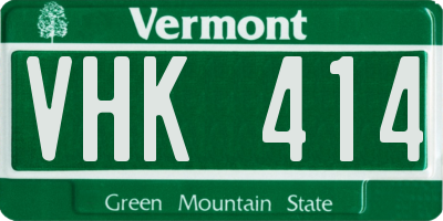 VT license plate VHK414