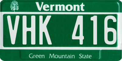 VT license plate VHK416