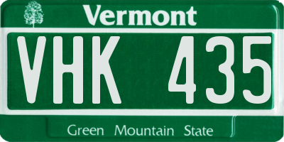 VT license plate VHK435